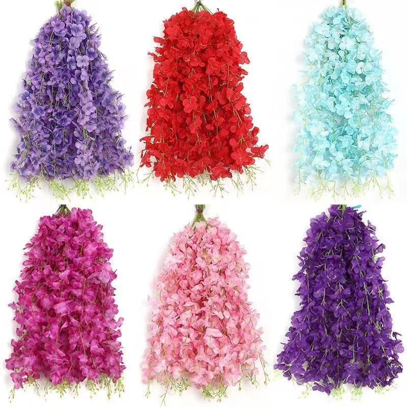 Artificial Wisteria Flower Vine 60cm Hanging Silk Garland Wedding Home Garden