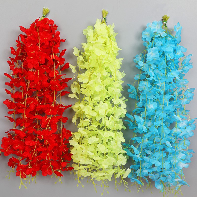 Artificial Wisteria Flower Vine 60cm Hanging Silk Garland Wedding Home Garden